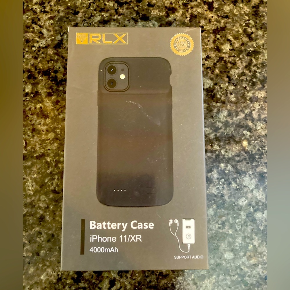New in Package RLX Black Battery Phone Case for iPhone 11/XR
